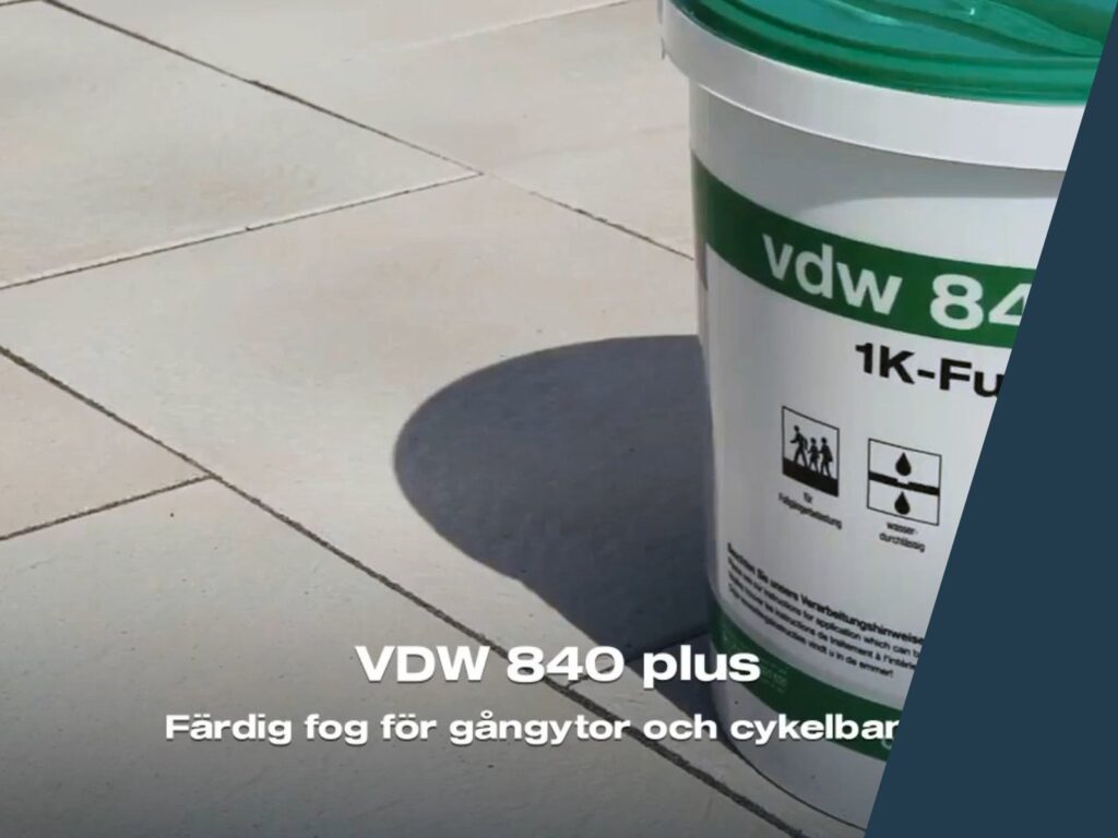 Hårdfog VDW 840 plus för gångytor och cykelbanor